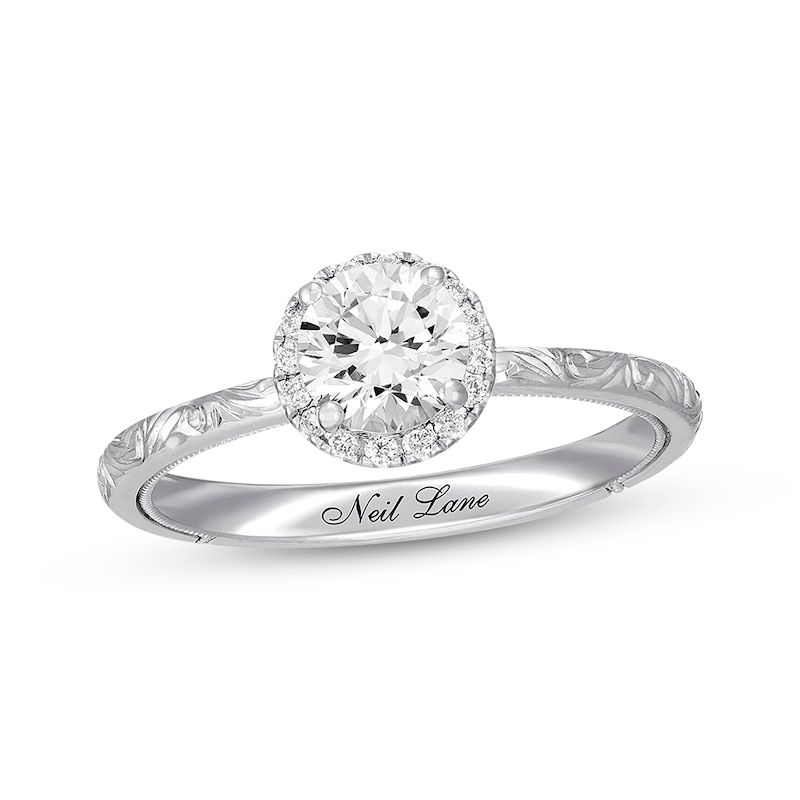 Neil Lane Round-cut Diamond Engagement Ring 7/8 ct tw 14K White Gold