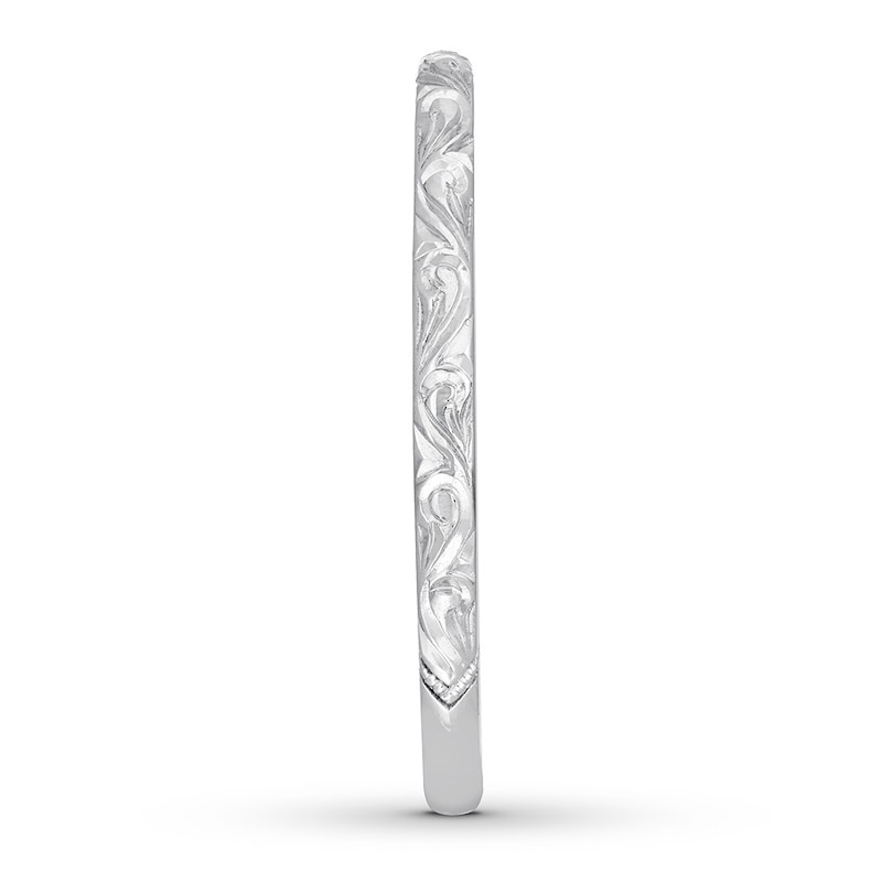 Neil Lane Engraved Wedding Band 14K White Gold