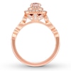 Thumbnail Image 1 of Neil Lane Oval Morganite Engagement Ring 5/8 ct tw Diamonds 14K Rose Gold