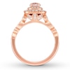 Thumbnail Image 2 of Neil Lane Oval Morganite Engagement Ring 5/8 ct tw Diamonds 14K Rose Gold