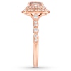 Thumbnail Image 3 of Neil Lane Oval Morganite Engagement Ring 5/8 ct tw Diamonds 14K Rose Gold
