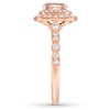 Neil Lane Oval Morganite Engagement Ring 5/8 ct tw Diamonds 14K Rose Gold