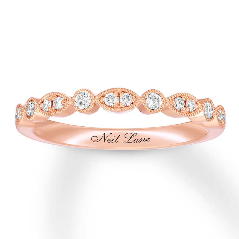 Main Image 7 of Neil Lane Bridal Wedding Band 1/5 ct tw Diamonds 14K Rose Gold