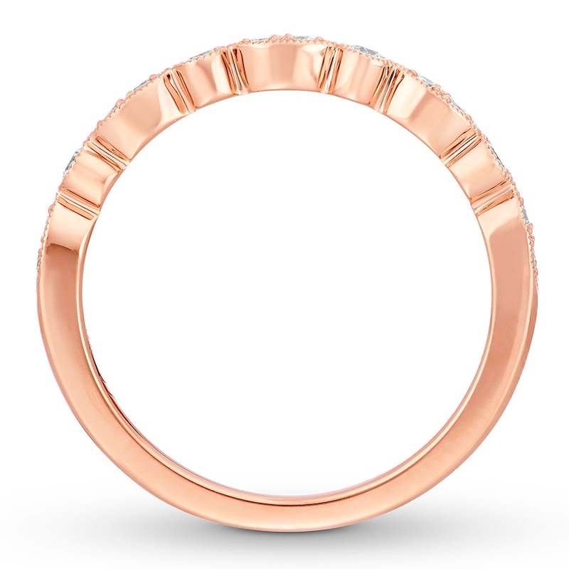 Main Image 8 of Neil Lane Bridal Wedding Band 1/5 ct tw Diamonds 14K Rose Gold