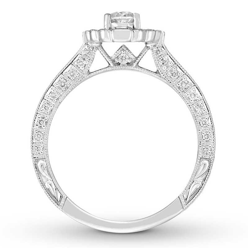 Neil Lane Oval-cut Diamond Engagement Ring 1-1/8 ct tw 14K White Gold