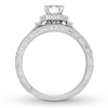 Thumbnail Image 2 of Neil Lane Diamond Bridal Set 1-5/8 ct tw Emerald, Baguette & Round-cut 14K White Gold