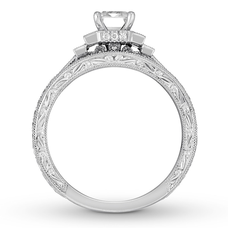 Main Image 2 of Neil Lane Diamond Bridal Set 1-5/8 ct tw Emerald, Baguette & Round-cut 14K White Gold