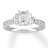 Thumbnail Image 1 of Neil Lane Emerald-cut Diamond Engagement Ring 1-3/8 ct tw 14K White Gold