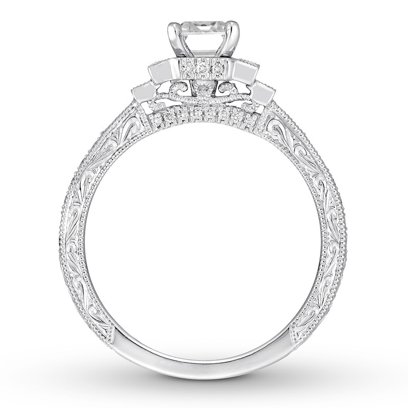 Neil Lane Emerald-cut Diamond Engagement Ring 1-3/8 ct tw 14K White Gold