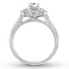 Thumbnail Image 2 of Diamond Engagement Ring 7/8 ct tw Round-cut 14K White Gold