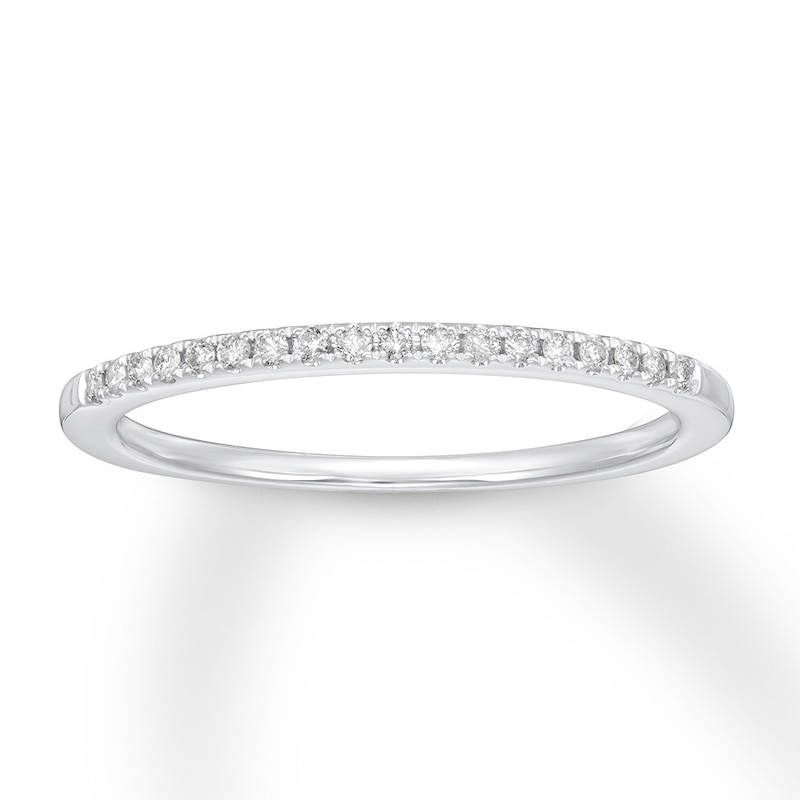 Diamond Wedding Band 1/15 ct tw Round-cut 10K White Gold