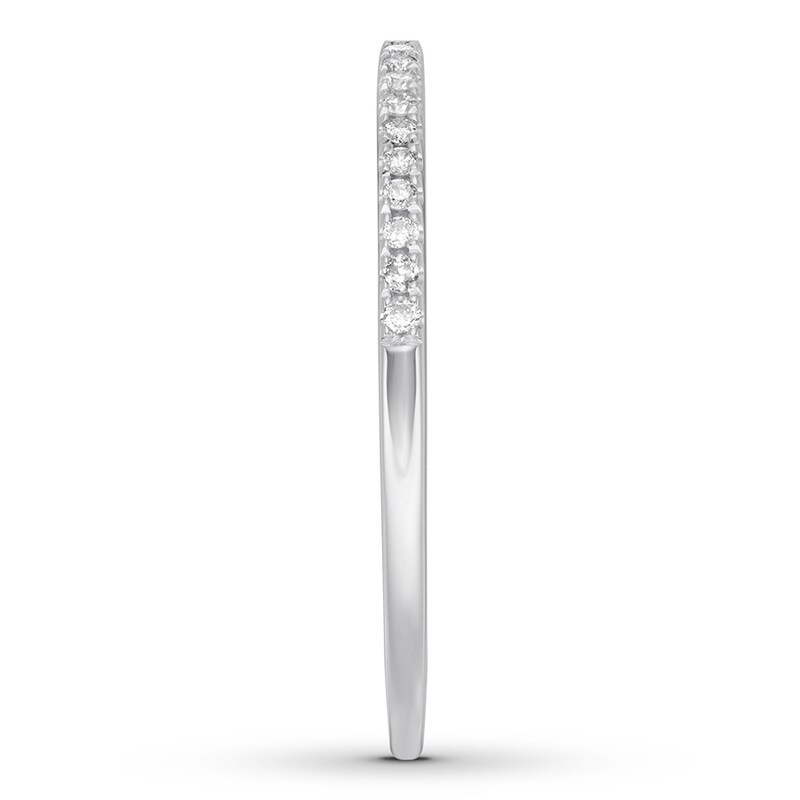Diamond Wedding Band 1/15 ct tw Round-cut 10K White Gold