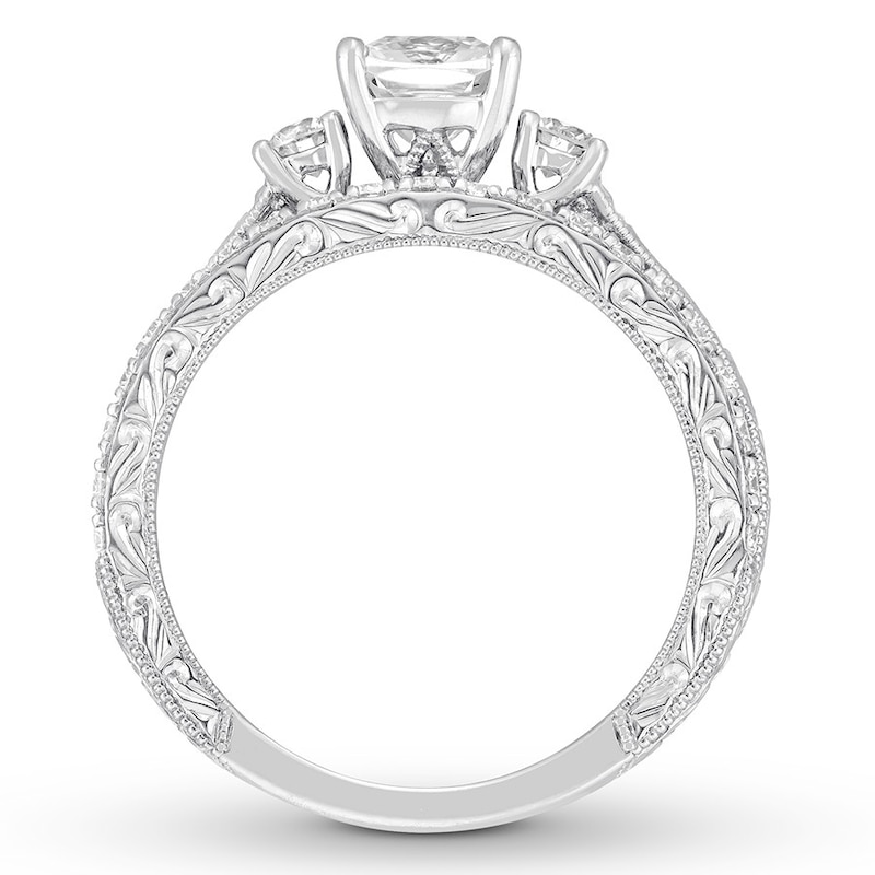 Main Image 2 of Neil Lane Diamond Bridal Set 1-5/8 ct tw Cushion & Round-cut 14K White Gold