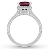 Neil Lane Square-cut Garnet Engagement Ring 5/8 ct tw Diamonds 14K Gold