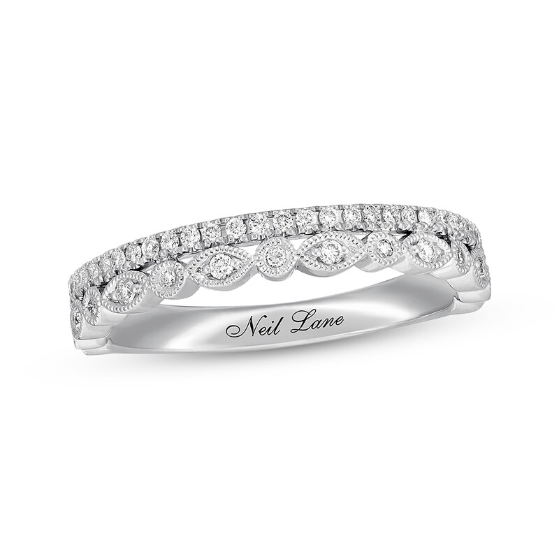 neil lane white gold milgrain curved diamond 1 womens wedding band listed by quality diamonds san diego inc - tradesy on neil lane wedding band womens