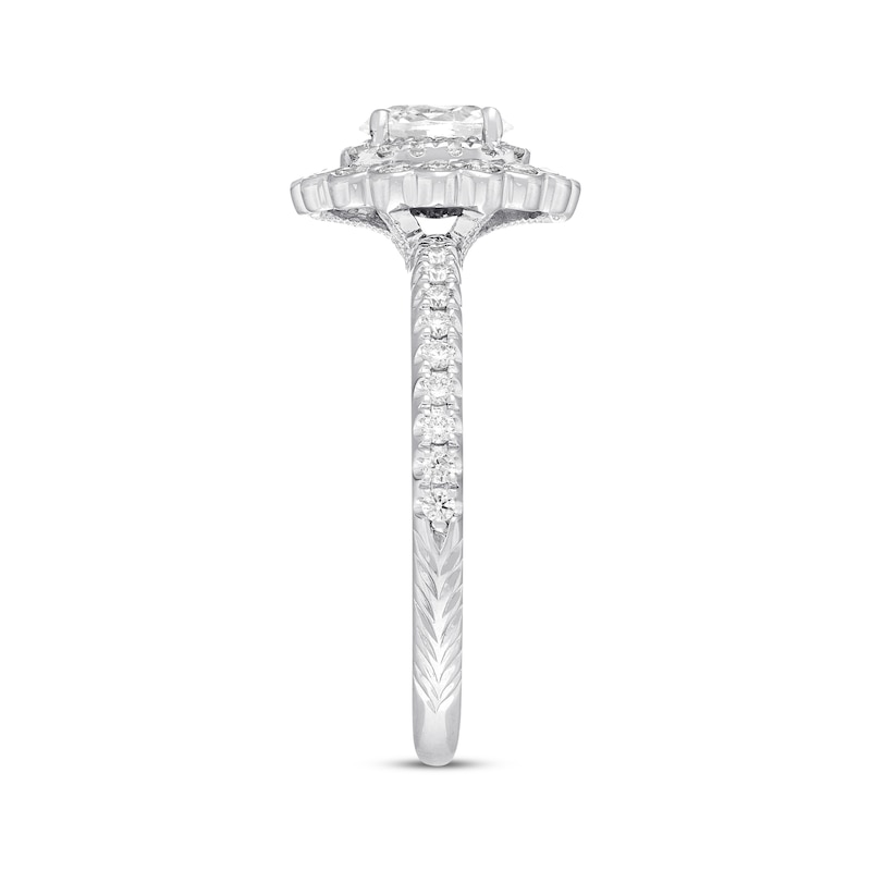 Neil Lane Oval-Shaped Diamond Engagement Ring 7/8 ct tw 14K White Gold