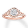 Diamond Engagement Ring 1/4 ct tw Round-cut 10K Two-Tone Gold