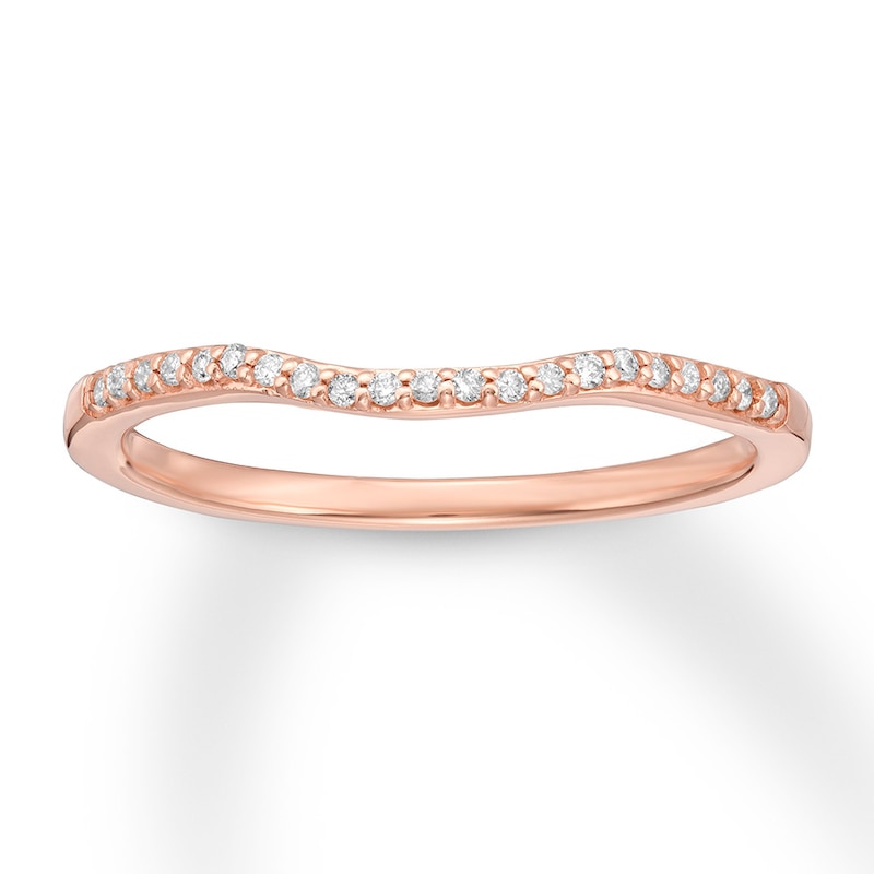 Diamond Wedding Band 1/15 ct tw Round-cut 10K Rose Gold