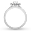 Thumbnail Image 2 of Neil Lane Diamond Bridal Set 1 ct tw Cushion & Round-cut 14K White Gold