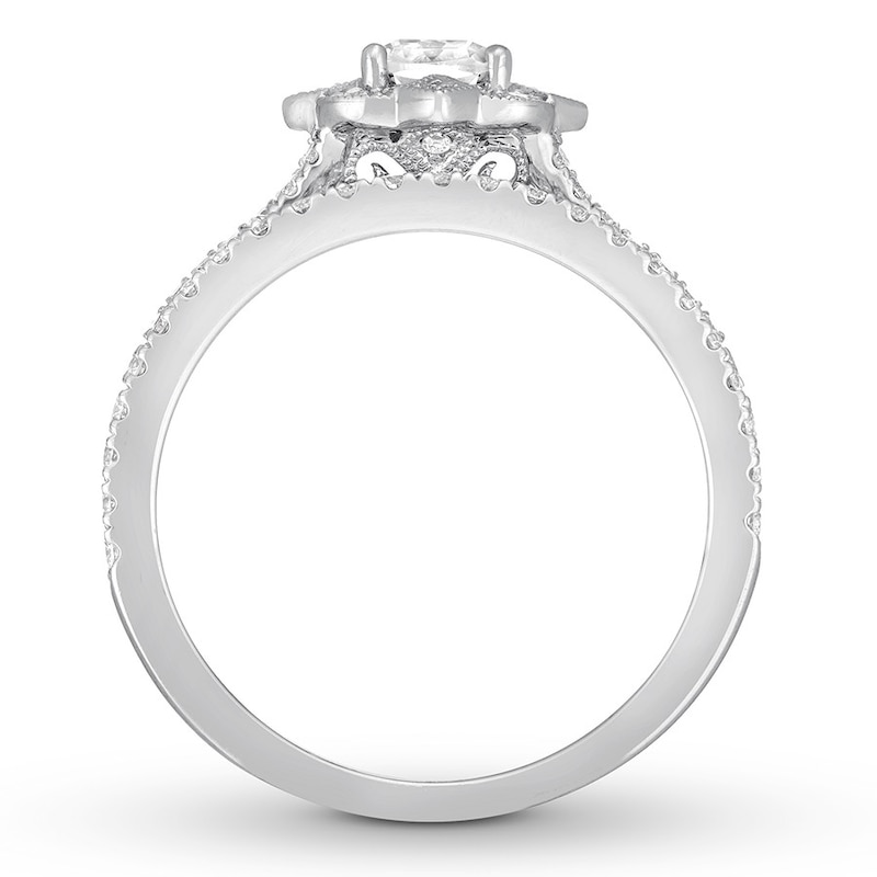 Main Image 2 of Neil Lane Diamond Bridal Set 1 ct tw Cushion & Round-cut 14K White Gold