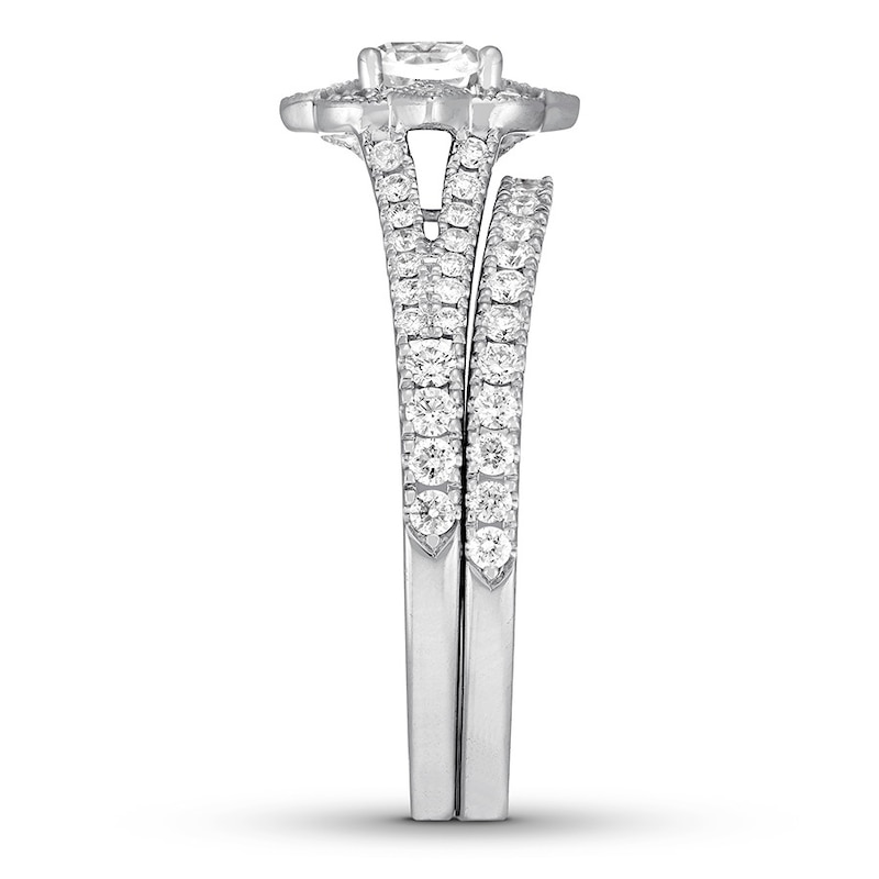 Main Image 3 of Neil Lane Diamond Bridal Set 1 ct tw Cushion & Round-cut 14K White Gold