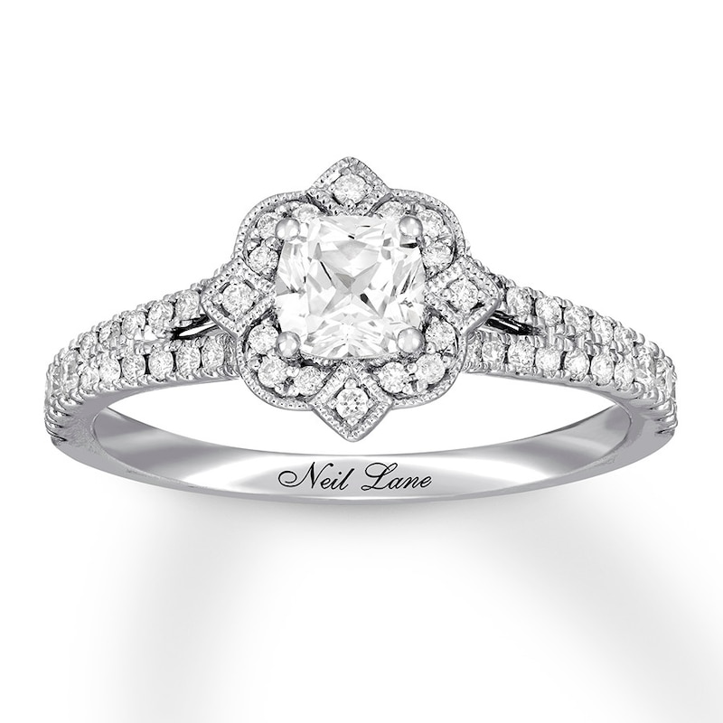 Main Image 4 of Neil Lane Engagement Ring 3/4 ct tw Diamonds 14K White Gold
