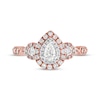 Thumbnail Image 3 of Diamond Engagement Ring 3/4 ct tw Pear & Round-Cut 14K Rose Gold