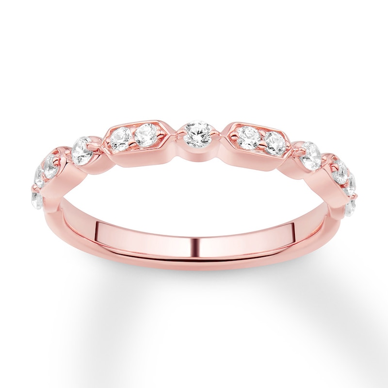 Main Image 1 of Diamond Wedding Band 1/4 ct tw Round-cut 14K Rose Gold
