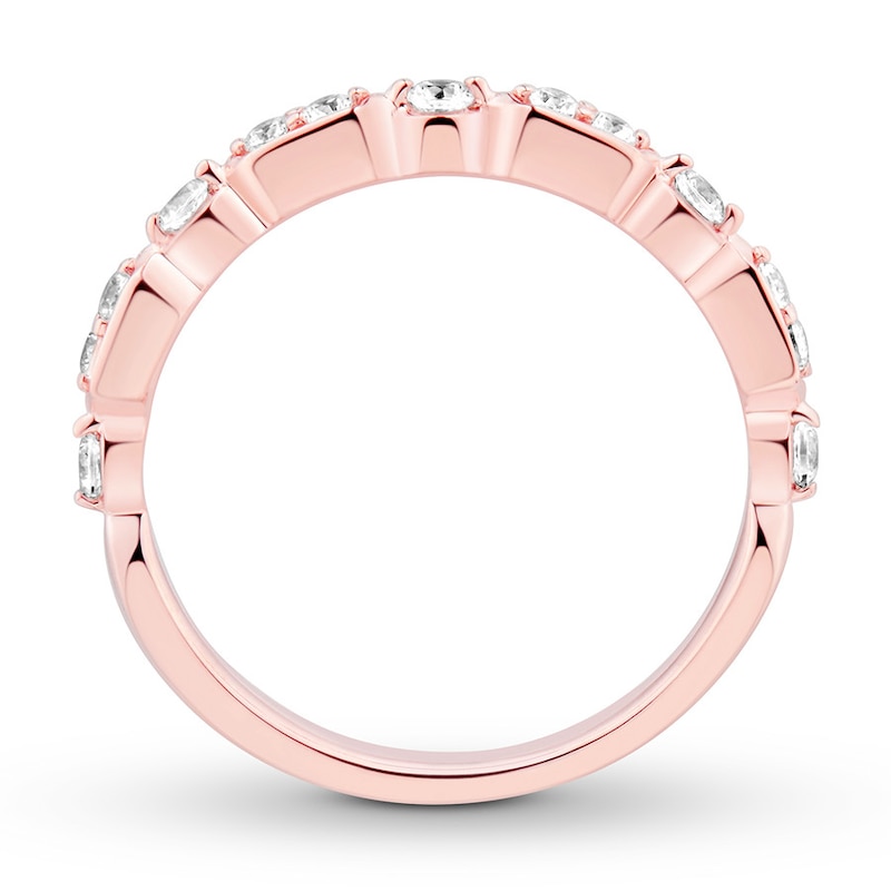 Main Image 2 of Diamond Wedding Band 1/4 ct tw Round-cut 14K Rose Gold