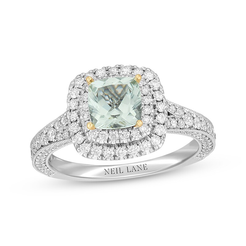Neil Lane Quartz Engagement Ring 7/8 ct tw Diamonds 14K White Gold