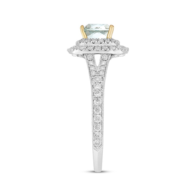 Neil Lane Quartz Engagement Ring 7/8 ct tw Diamonds 14K White Gold