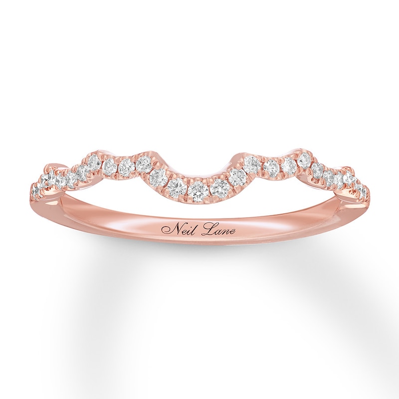 Main Image 7 of Neil Lane Wedding Band 1/6 ct tw Diamonds 14K Rose Gold