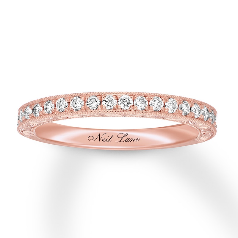 Main Image 1 of Neil Lane Bridal Wedding Band 1/3 ct tw Diamonds 14K Rose Gold