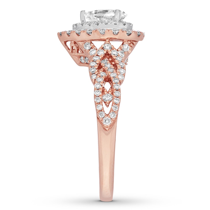 Neil Lane Bridal Ring 7/8 ct tw Diamonds 14K Rose Gold