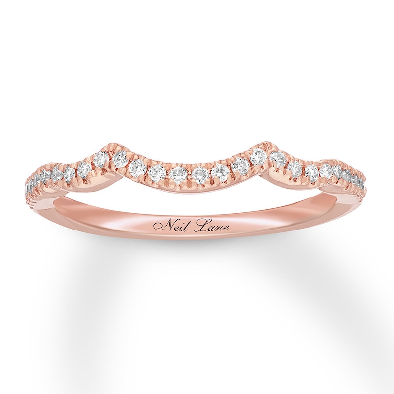 Main Image 7 of Neil Lane Bridal Wedding Band 1/6 ct tw Diamonds 14K Rose Gold