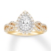 Thumbnail Image 0 of Neil Lane Bridal Ring 7/8 ct tw Pear-Shaped Diamonds 14K Two-Tone Gold