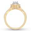 Thumbnail Image 5 of Neil Lane Bridal Ring 7/8 ct tw Pear-Shaped Diamonds 14K Two-Tone Gold