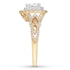 Thumbnail Image 6 of Neil Lane Bridal Ring 7/8 ct tw Pear-Shaped Diamonds 14K Two-Tone Gold
