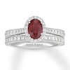 Thumbnail Image 1 of Neil Lane Ruby Bridal Set 7/8 ct tw Diamonds 14K White Gold