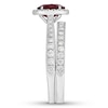 Thumbnail Image 3 of Neil Lane Ruby Bridal Set 7/8 ct tw Diamonds 14K White Gold