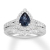 Thumbnail Image 1 of Neil Lane Sapphire Bridal Set 3/4 ct tw Diamonds 14K White Gold