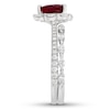 Neil Lane Ruby Bridal Set 5/8 ct tw Diamonds 14K White Gold