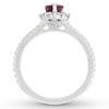 Thumbnail Image 1 of Neil Lane Ruby Engagement Ring 3/8 cttw Diamonds 14K White Gold