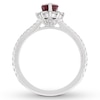 Thumbnail Image 5 of Neil Lane Ruby Engagement Ring 3/8 cttw Diamonds 14K White Gold