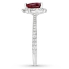 Thumbnail Image 6 of Neil Lane Ruby Engagement Ring 3/8 cttw Diamonds 14K White Gold