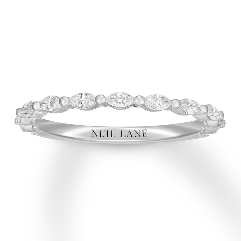 Neil Lane Diamond Wedding Band 1/3 cttw Marquise 14K White Gold