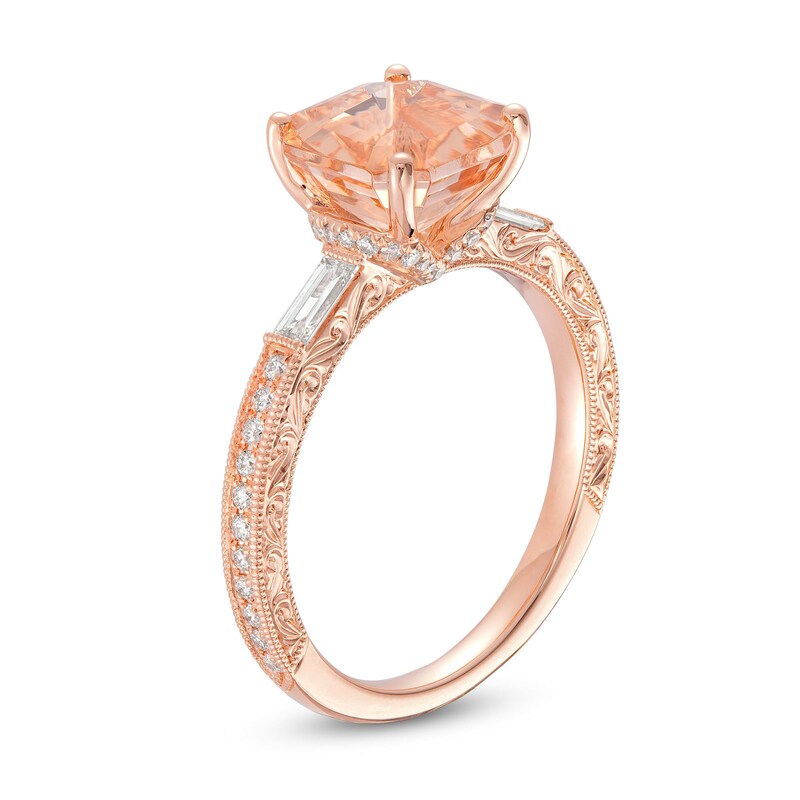 Neil Lane Morganite Engagement Ring 3/8 ct tw Diamonds 14K Gold