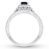 Thumbnail Image 2 of Neil Lane Sapphire Bridal Set 5/8 ct tw Diamonds 14K White Gold
