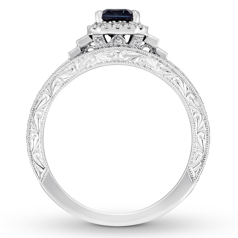 Main Image 2 of Neil Lane Sapphire Bridal Set 5/8 ct tw Diamonds 14K White Gold