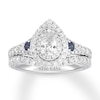 Thumbnail Image 1 of Neil Lane Diamond & Sapphire Bridal Set 1-1/3 ct tw 14K White Gold